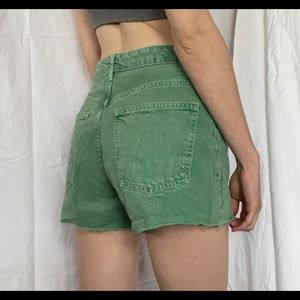 Zara Button-Fly High Waisted Denim Shorts
